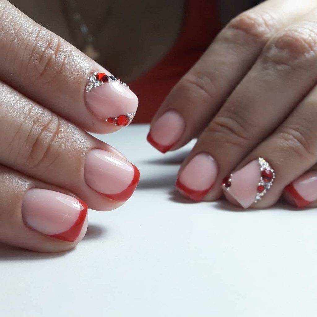 Маникюр красный френч: фото на ногтях. как сделать красный френч: пошаговая инструкция  :: syl.ru