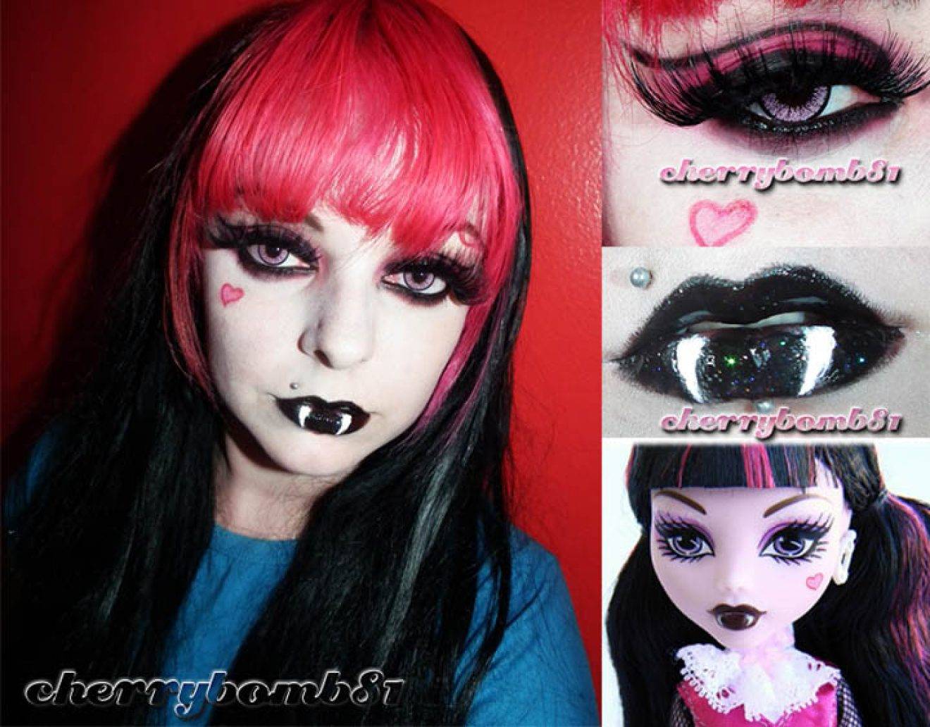 Яркий макияж куклы монстер хай (monster high) на хэллоуин: урок с пошаговыми фото