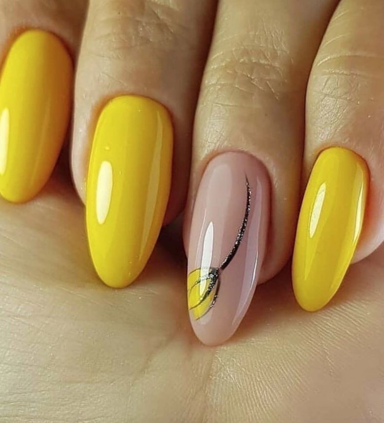 Желтый маникюр 2023 - modnail.ru - красивый маникюр