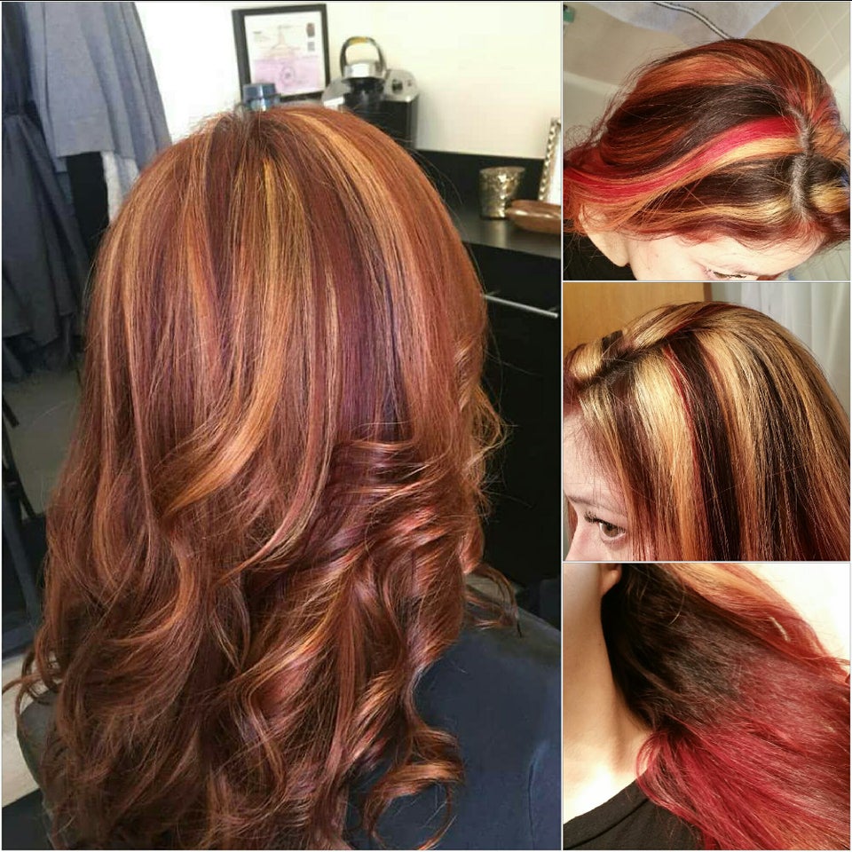 Колорирование окраска волос до и после