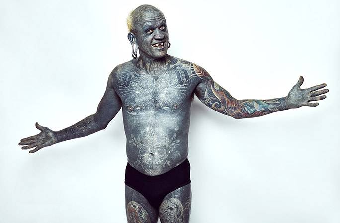 Лаки даймонд рич- биография самого татуированного человека в мире