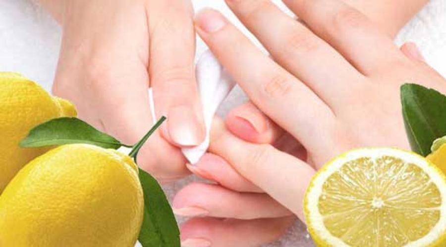 Лимон для ногтей: маски, ванночки | mastermanikura