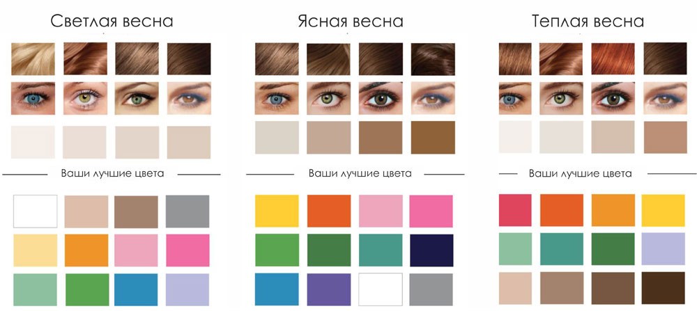 Цветотип весна. Весенний цветотип