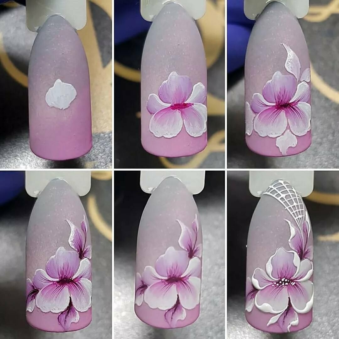 Китайская роспись на ногтях