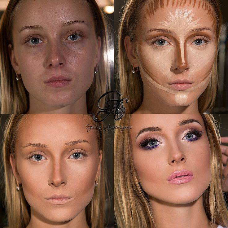 Как сделать лицо худым визуально с помощью макияжа и косметики: пошаговая инструкция с фото