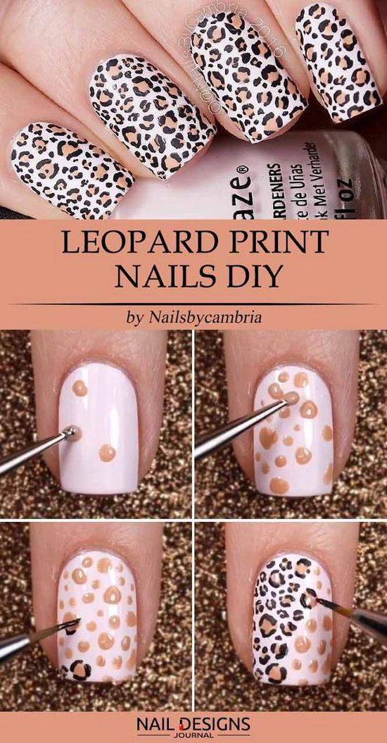Леопардовый маникюр: классический дизайн ногтей