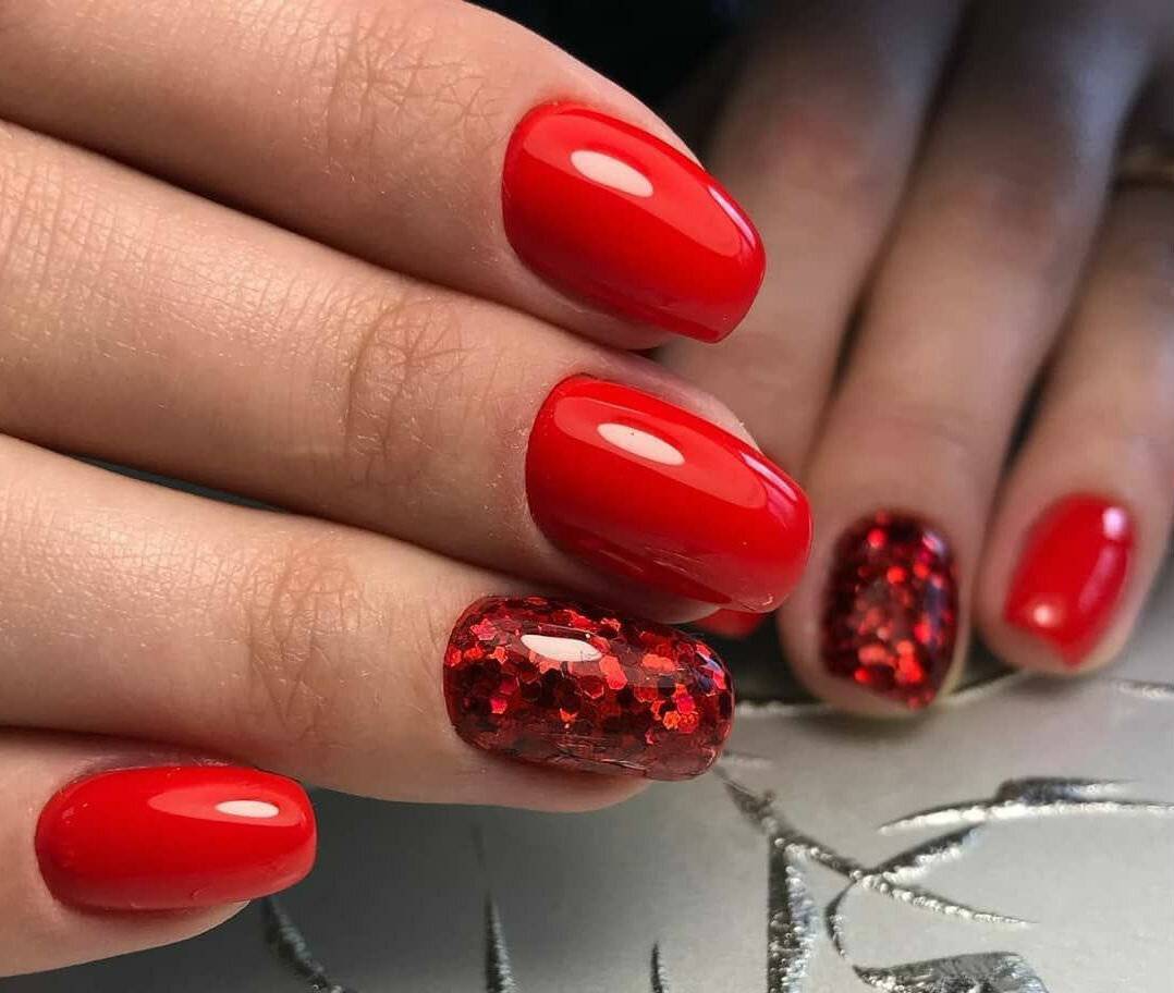 Красный маникюр 2021. дизайн ногтей с красным лаком