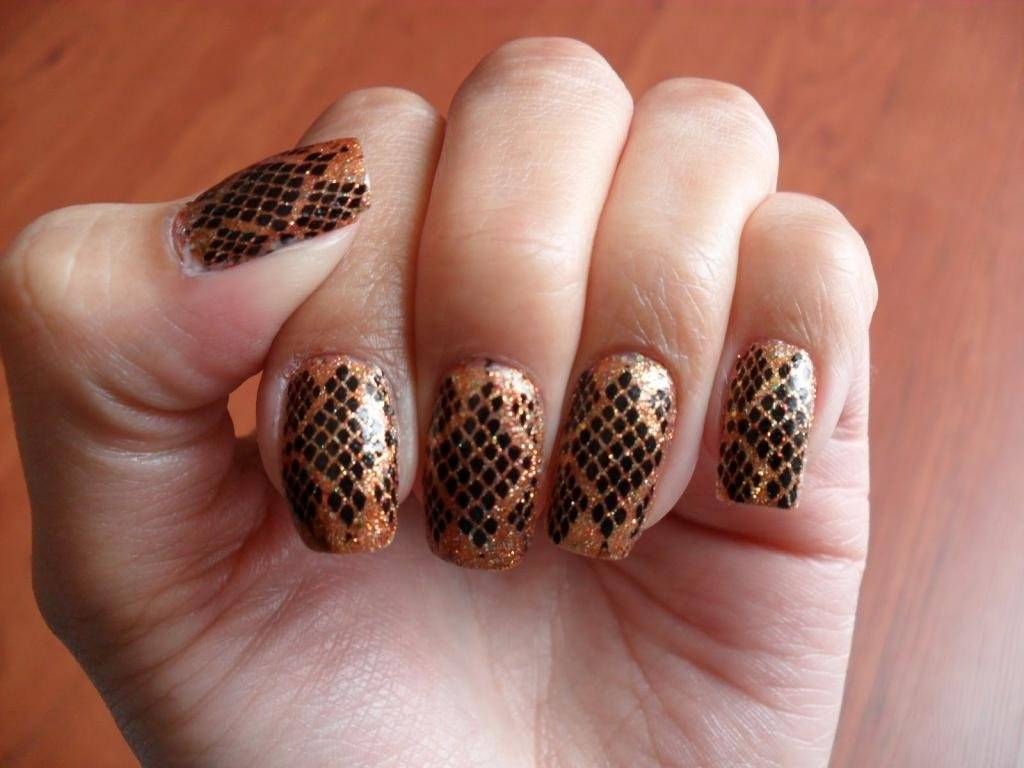 Имитация кожи рептилии на ногтях гель-лаком — modnail.ru — красивый маникюр