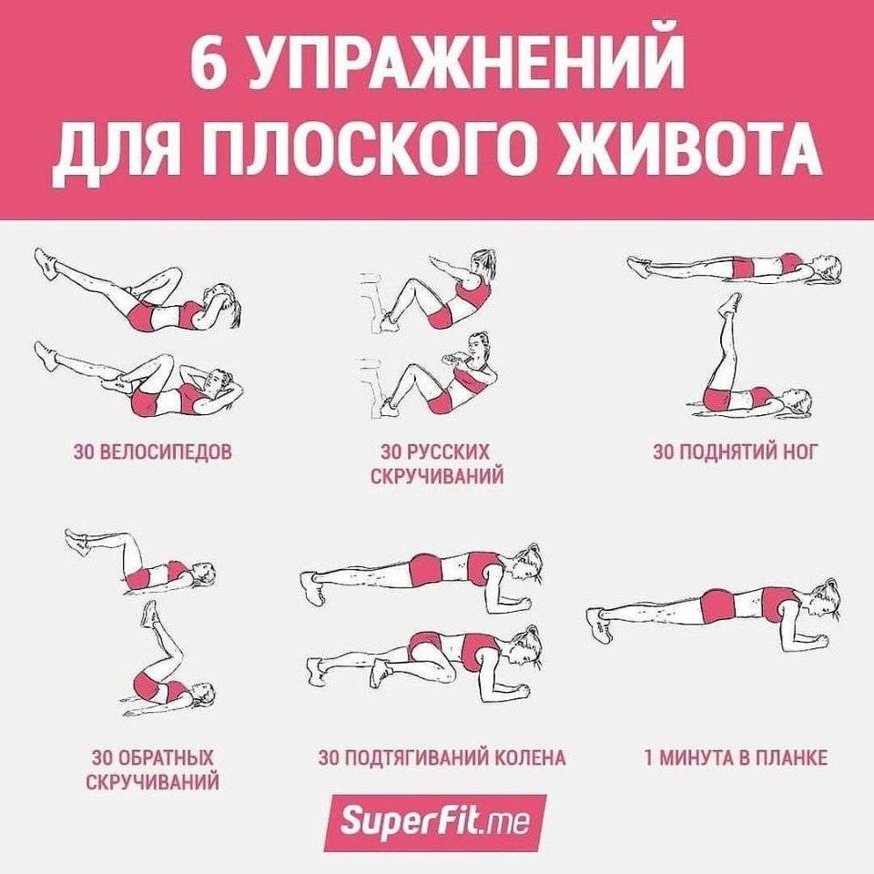 Как похудеть, убрать живот - 10 лучших упражнений для плоского живота