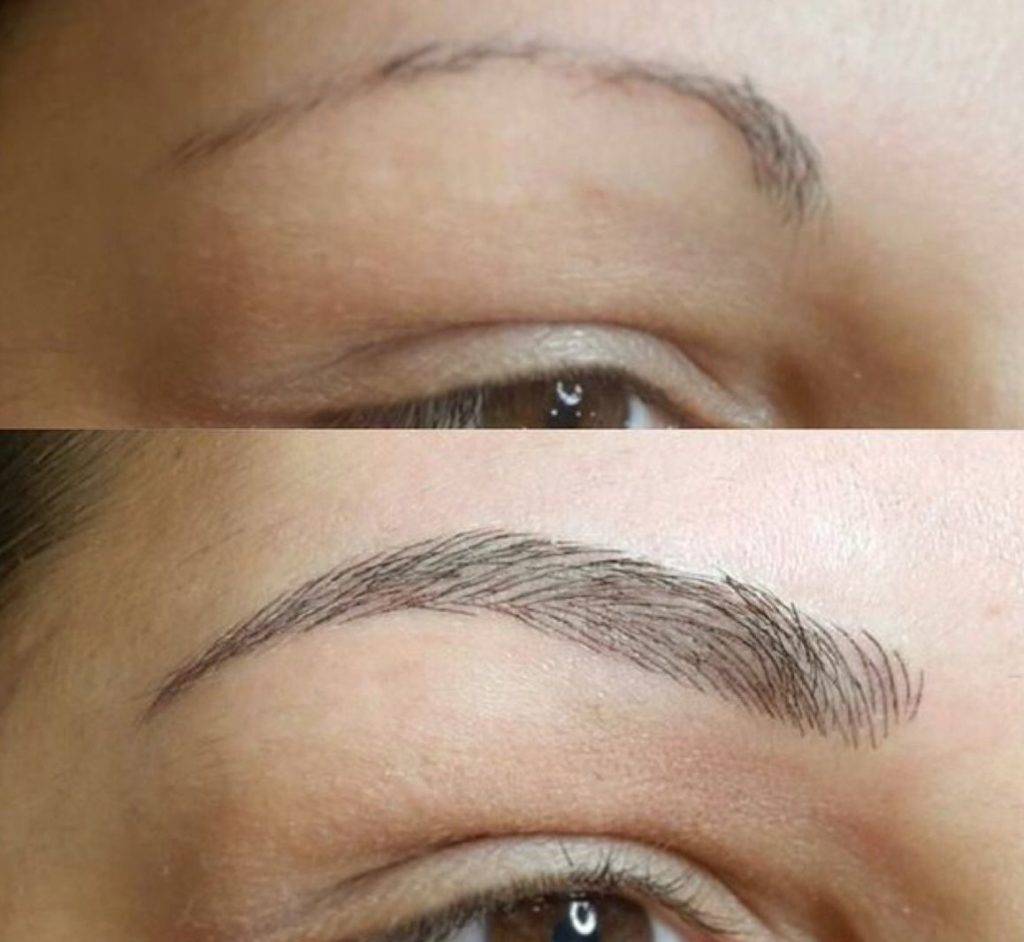Перманентный макияж бровей по волосковой технике сколько держится