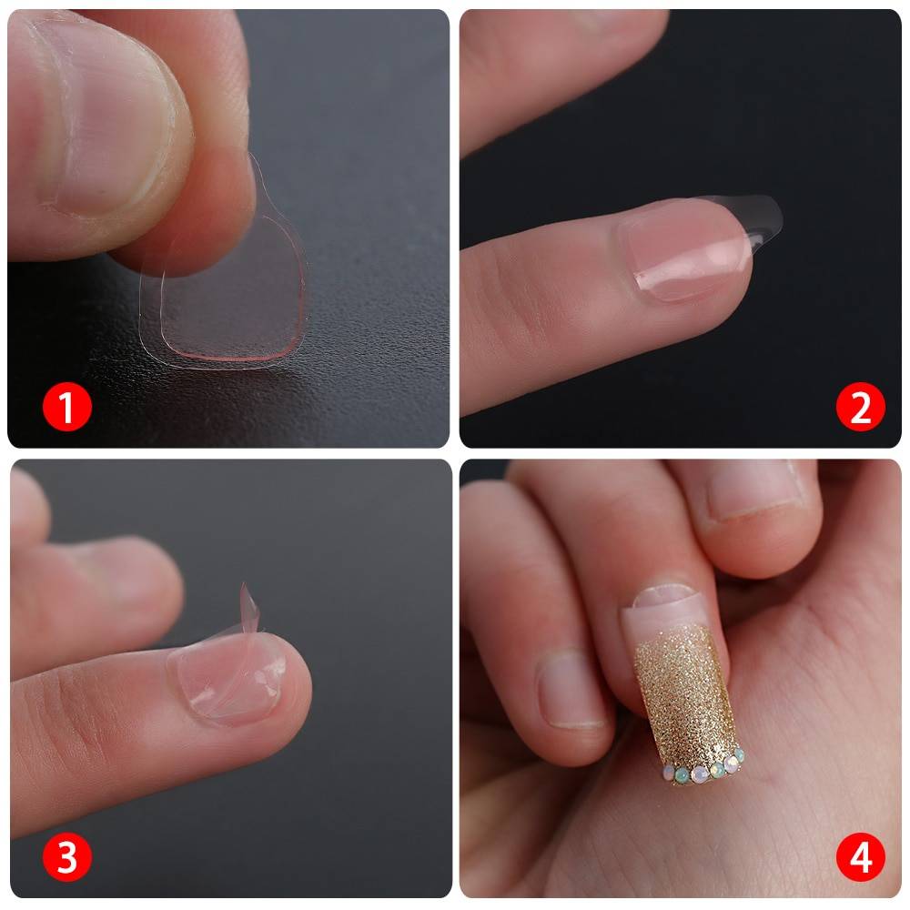 Накладные ногти: как наклеить и снять в домашних условиях на фото