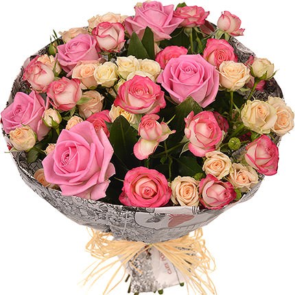 Букет из нежных роз купить с доставкой в Украине | Букеты из роз в интернет  магазине Шарм24