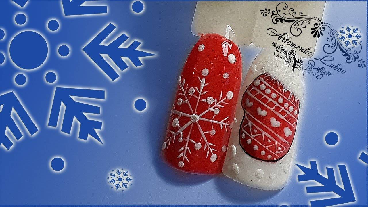 Новогодний маникюр-2021 со снежинками: пошаговые фото, видео и идеи дизайна ногтей