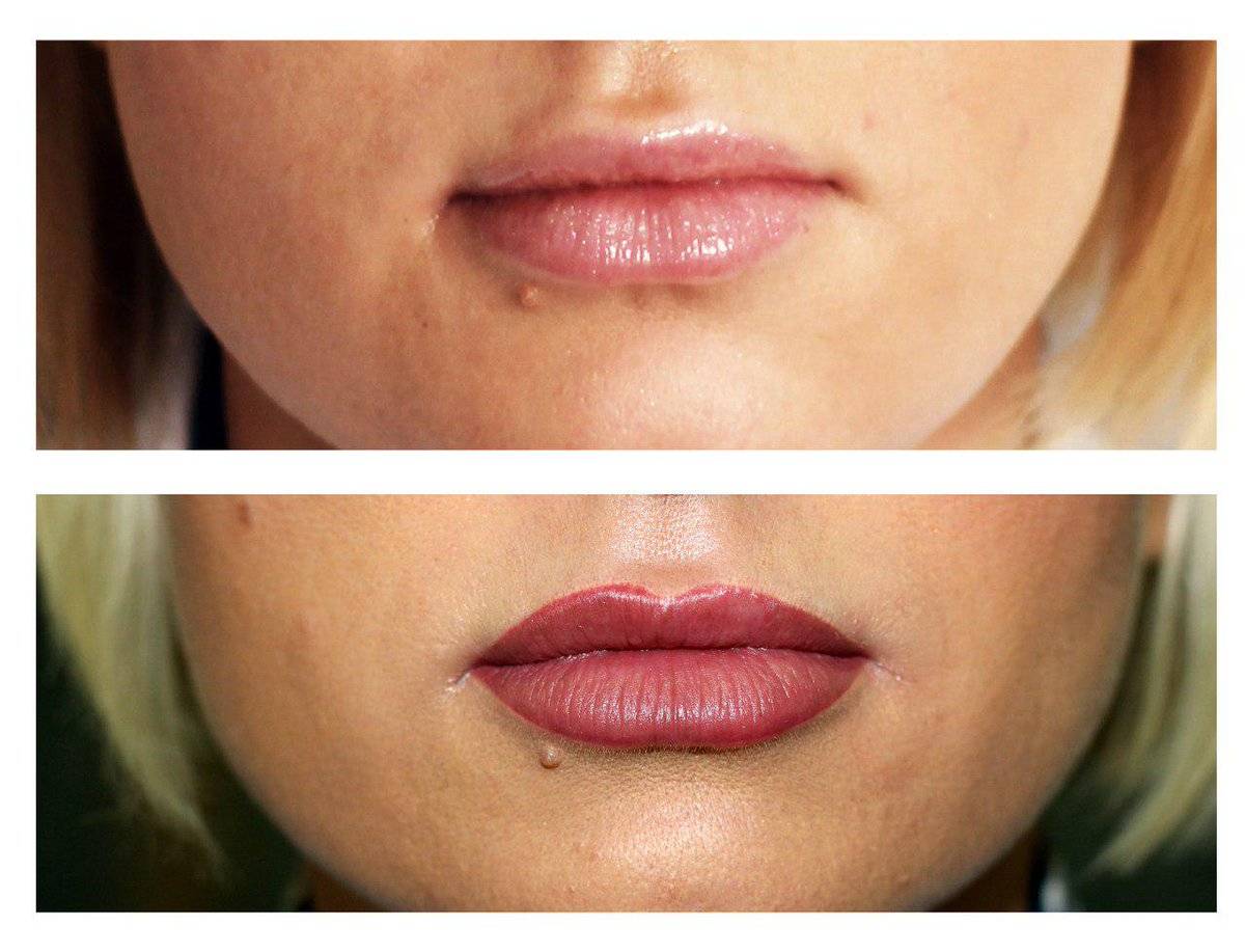Перманентный макияж губ – фото и отзывы до и после