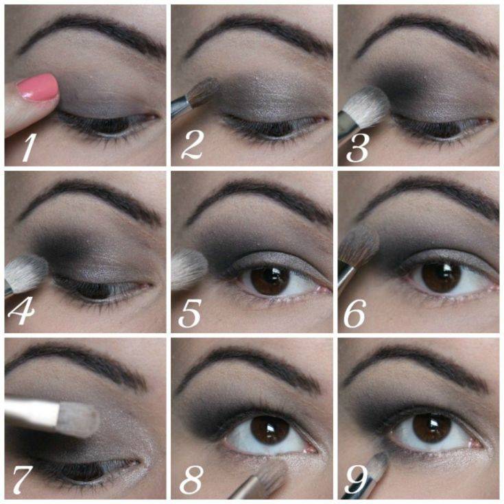 Как сделать макияж черными тенями