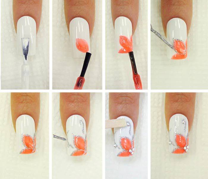 Эффектные рисунки на ногтях гель-лаком с фото и видео