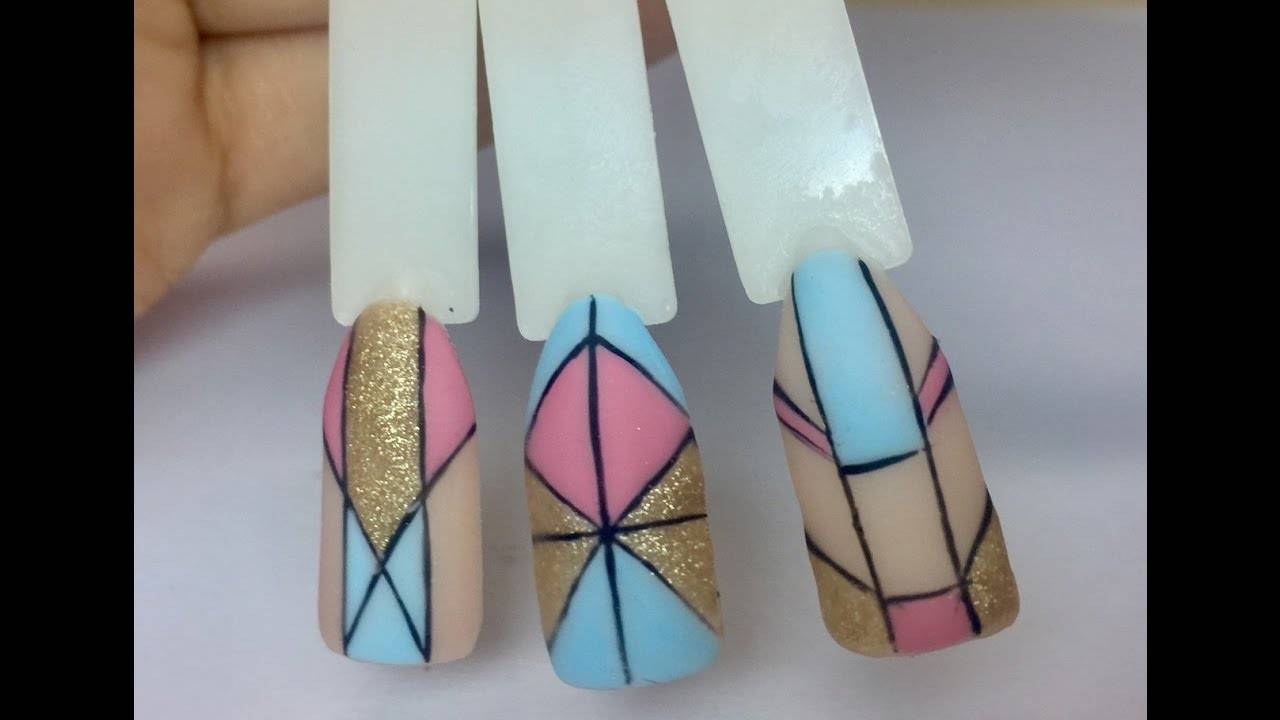 Дизайн-решения для ногтей в стиле «геометрия» с фото и видео