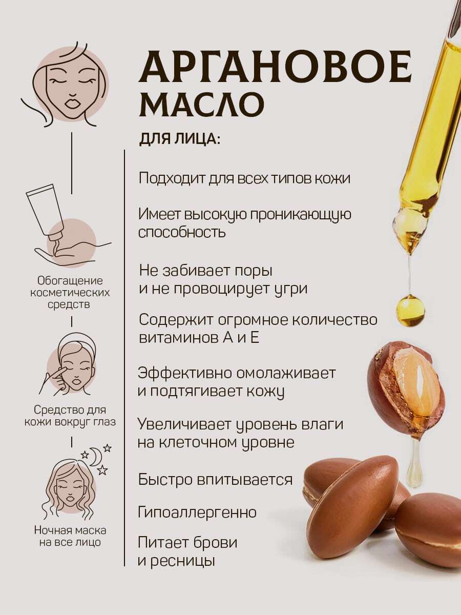 Аргановое масло для лица: как пользоваться, отзывы фото до и после