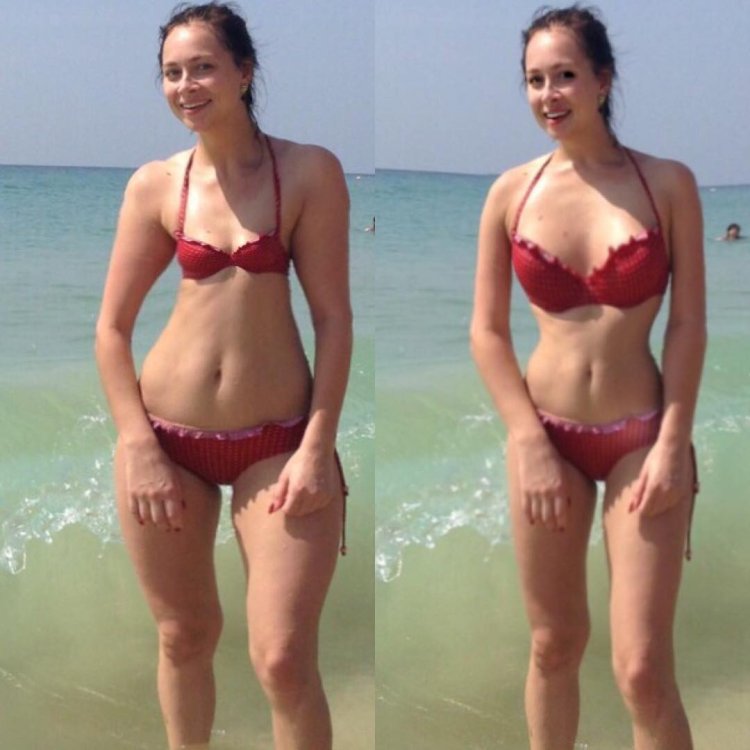 Фото груди до и после похудения фото