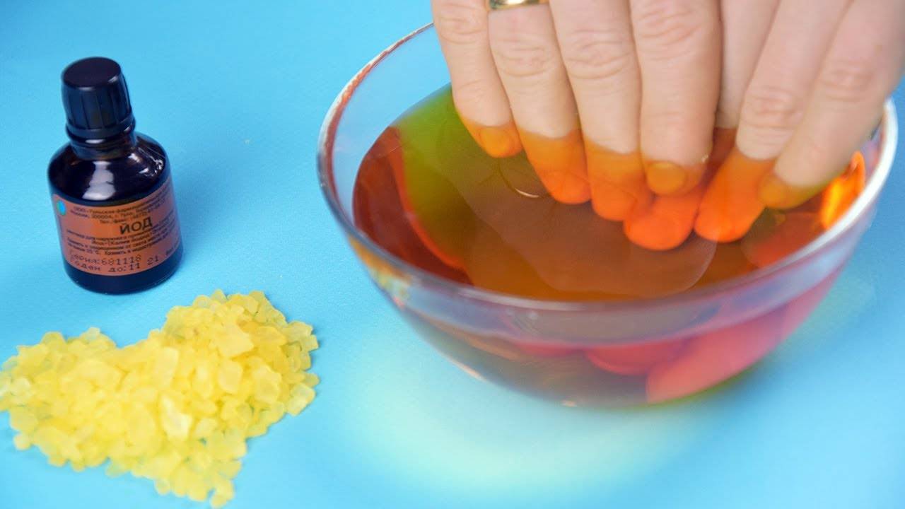 Йод для ногтей, как укрепить ногти в домашних условиях: ванночка для ногтей с йодом и солью