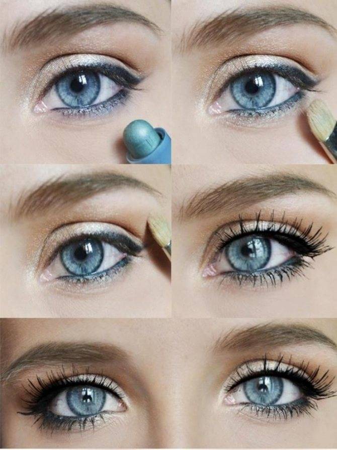 Повседневный макияж для голубых глаз и русых волос с пошаговым фото