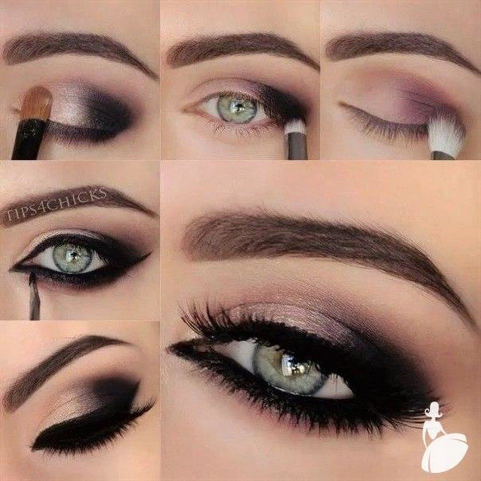 Темный макияж глаз: 15 потрясающих вариантов