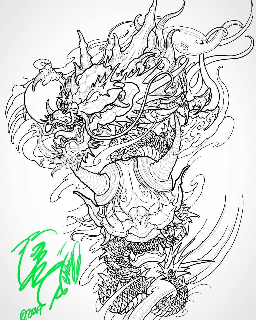Тату в японском стиле. эскизы для мужчин, девушек на руке рукав, ноге, спине: дракон, карп, тигр, змея, рыбы, самурай, цветы, лиса, маска, феникс. фото