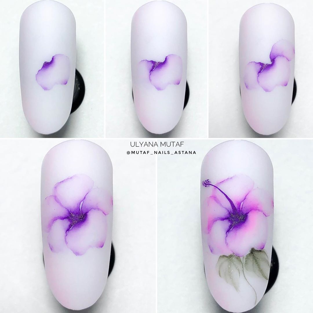 Маникюр акриловыми красками в домашних условиях видео. рисуем цветы на ногтях акриловой краской пошагово