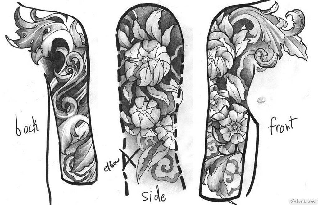 Стили тату рукав для мужчин: самые популярные эскизы и их особенности