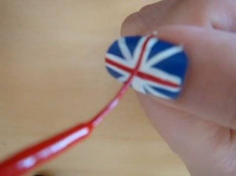 Маникюр британский флаг — модный символ на ваших руках | красивые ногти - дополнение твоего образа