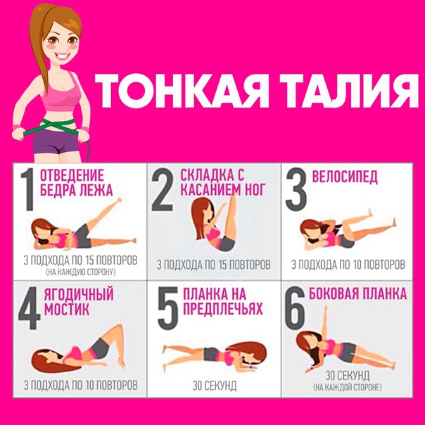 Упражнения для тонкой талии и плоского живота, в домашних условиях