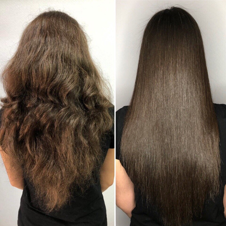 Кератиновое выпрямление волос: фото до и после процедуры, сколько стоит и как правильно делать