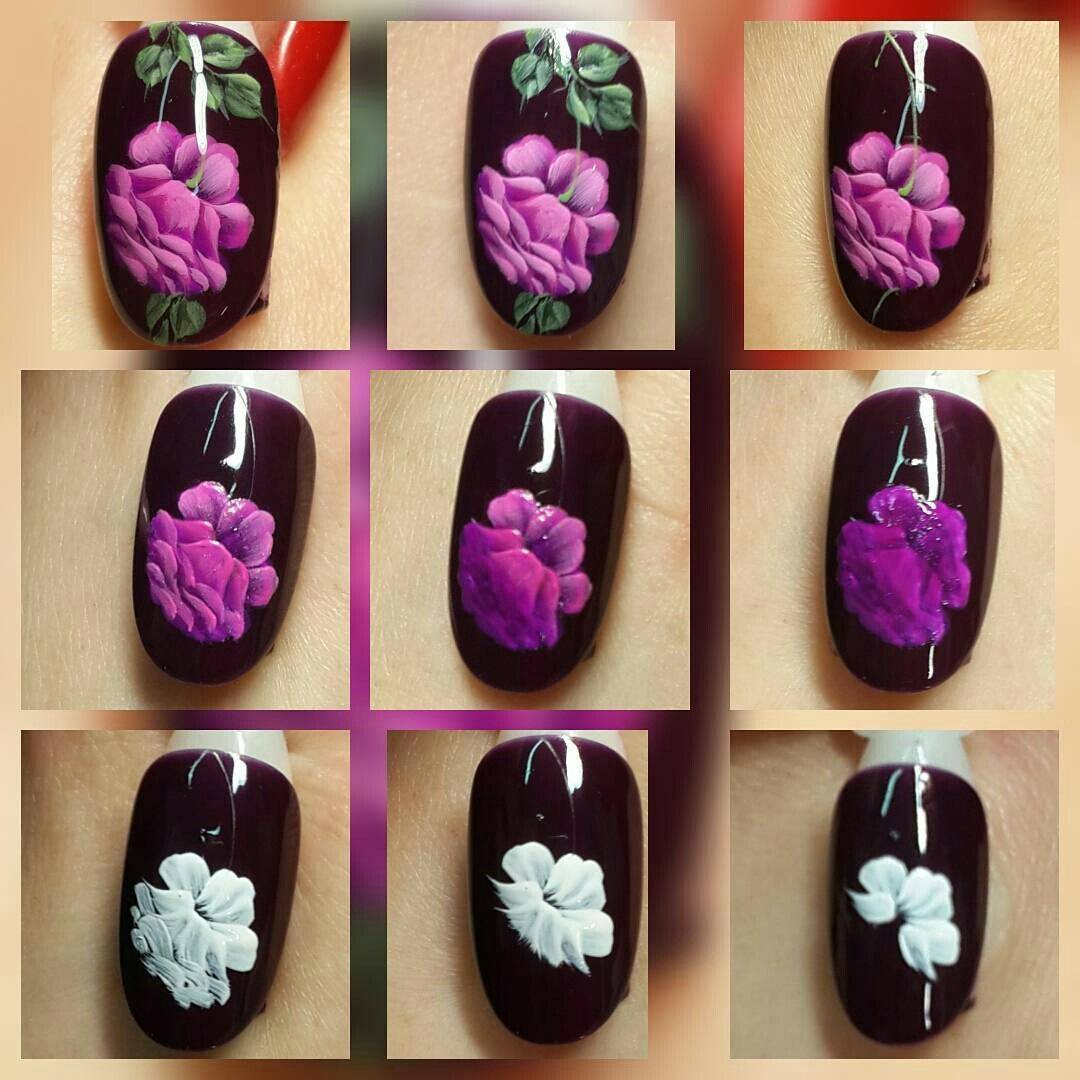 Рисование на ногтях цветы