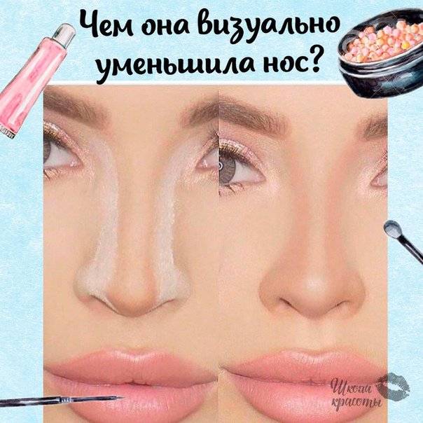 Уменьшить нос с помощью макияжа - советы по визуальной коррекции и нанесению макияжа - твое-личико