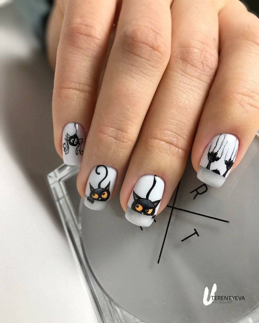 «котики на ногтях» — веселый дизайн ногтей | красивые ногти - дополнение твоего образа