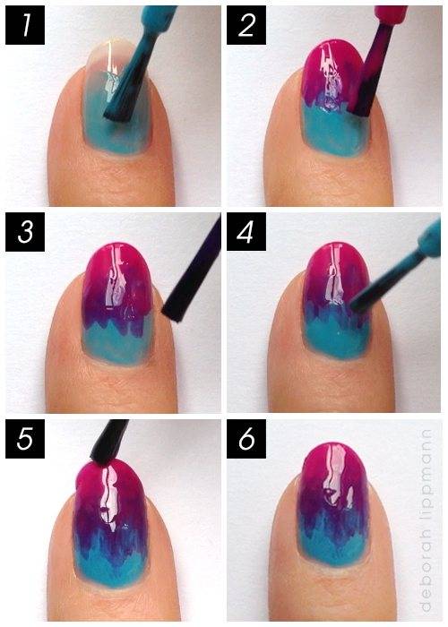 Как сделать градиент на ногтях