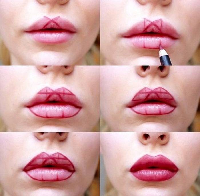 Как красят губы. как красить губы для объема | школа красоты