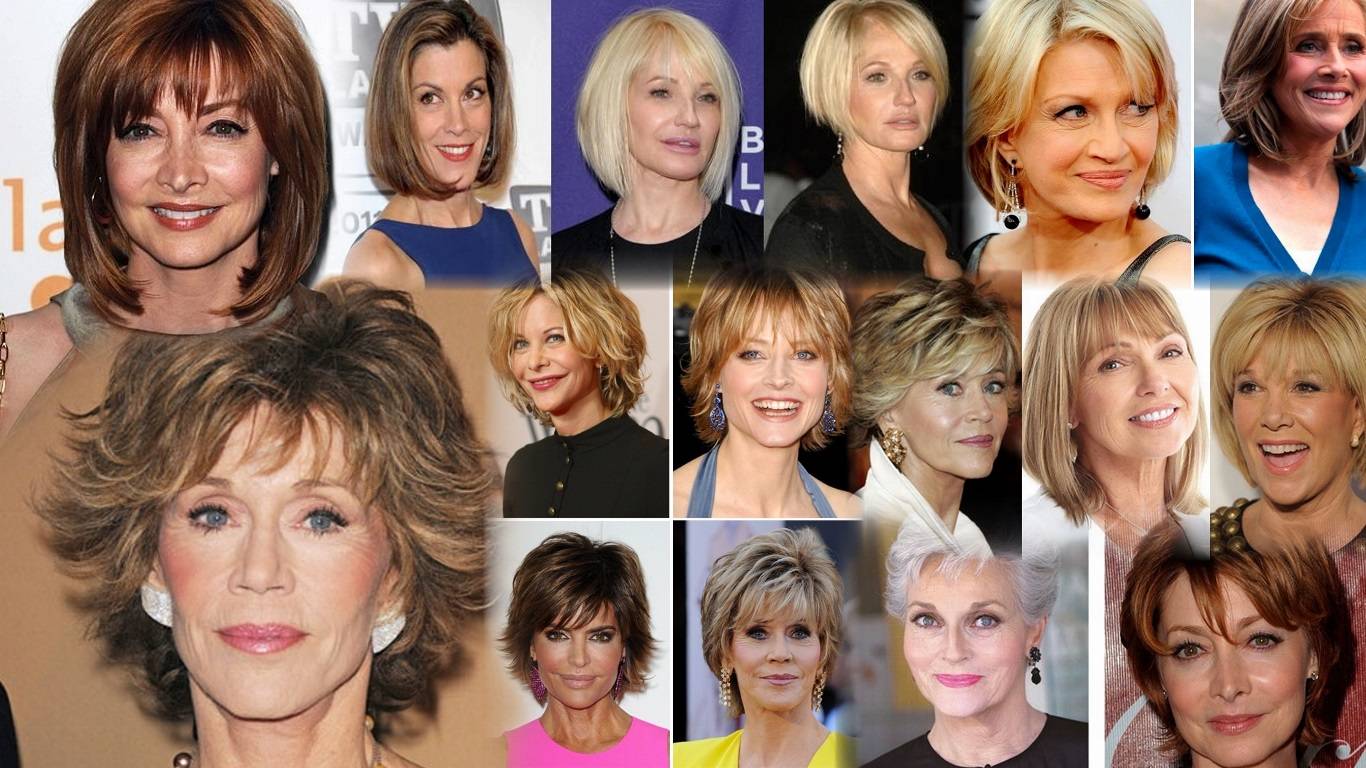 Стрижка на средние волосы для женщин 50 лет