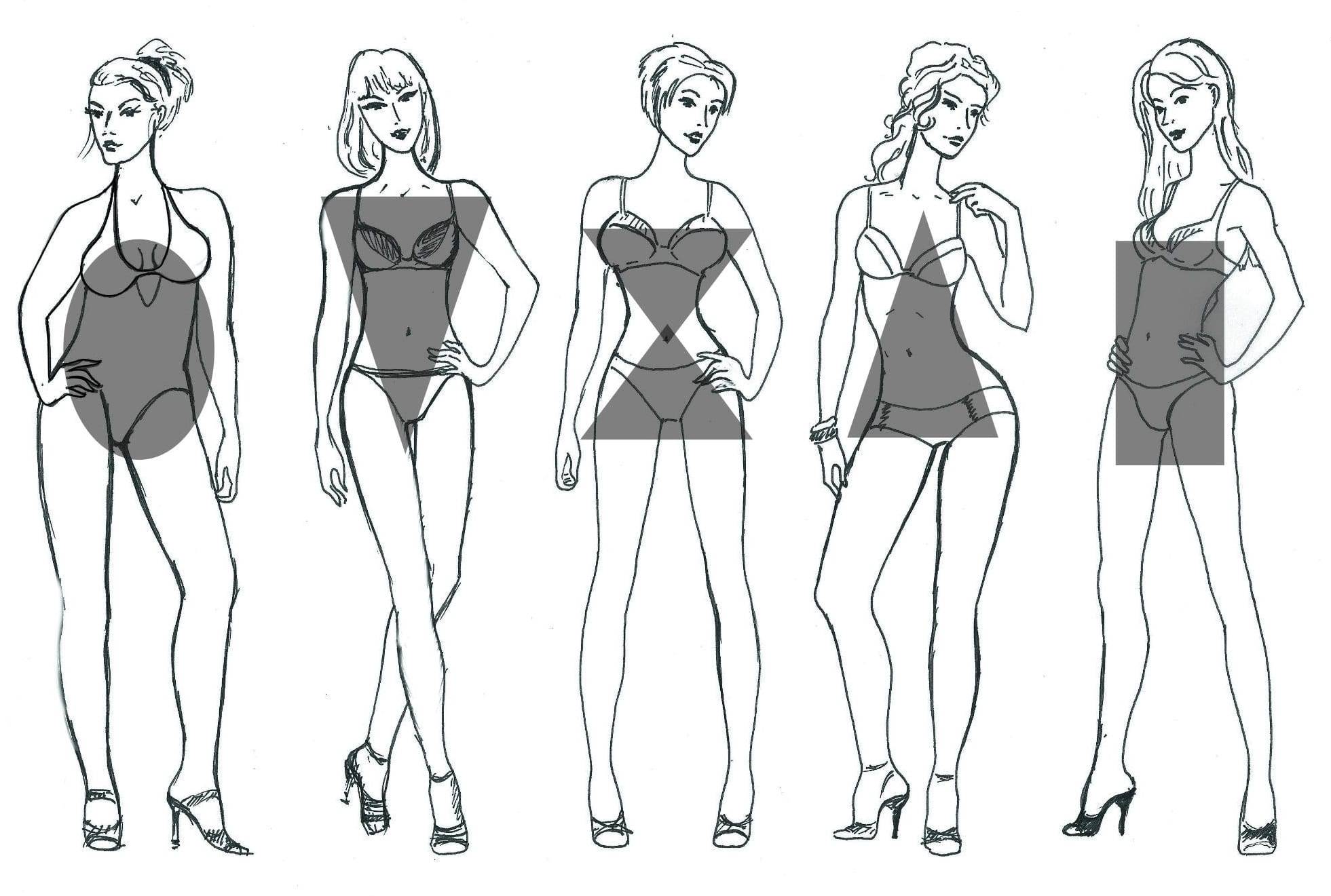 Эскизы моделей для рисования одежды