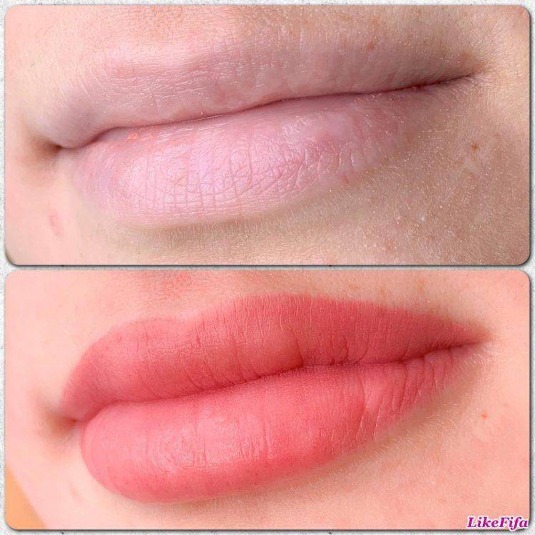 Оттенки перманента для губ до и после фото