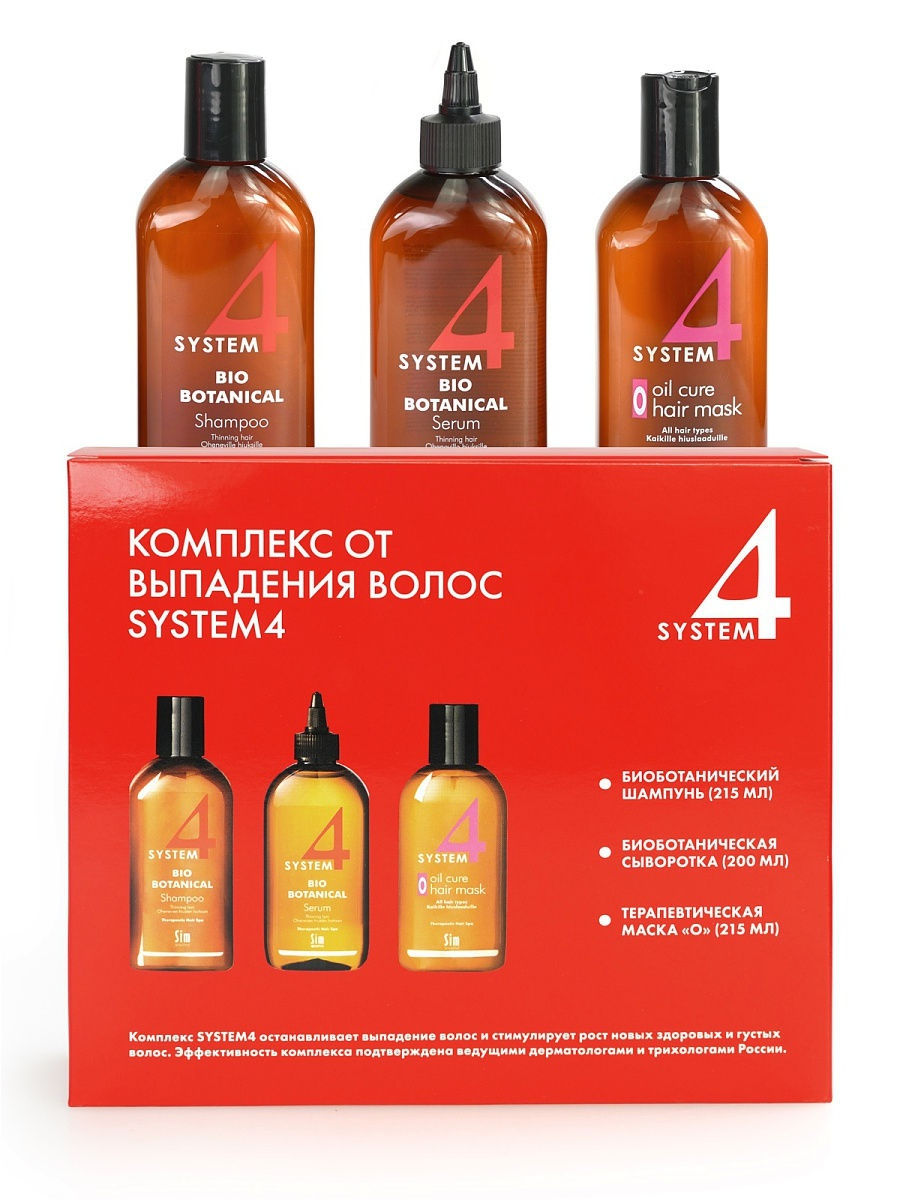 Средство комплексного применения для лечения выпадения волос и облысения систем 4 (system 4) sim finland oy