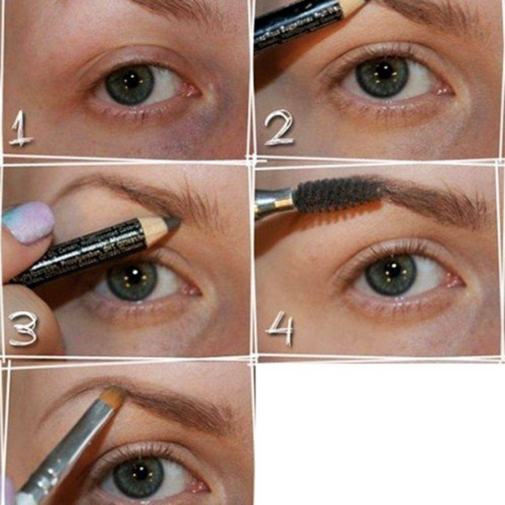 Как правильно красить брови карандашом - пошагово фото и видео инструкция