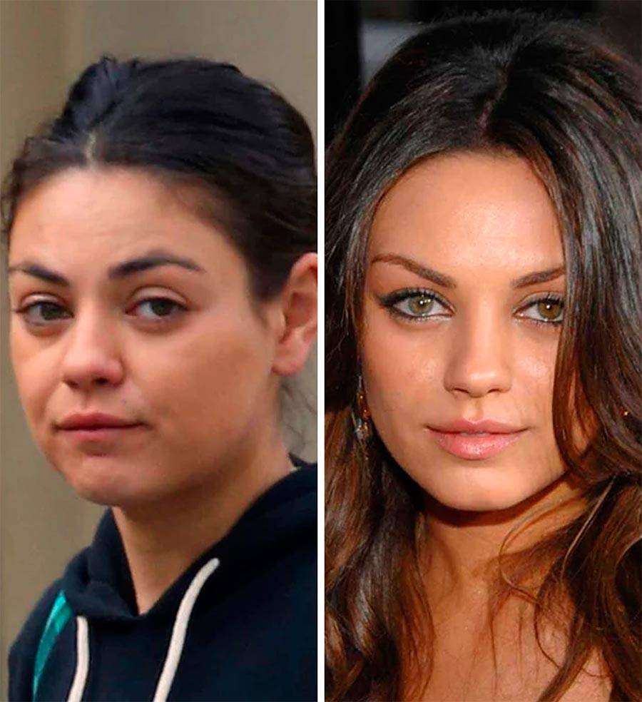 Звезды до и после макияжа или голливудские звезды без макияжа