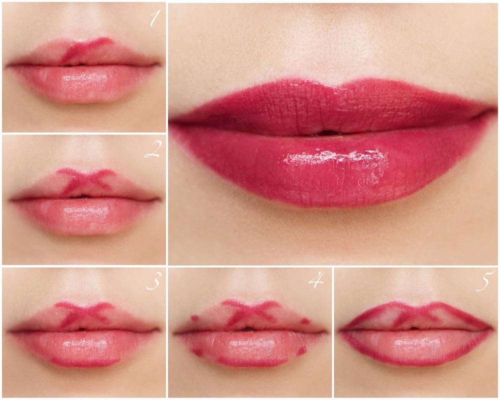 Как правильно красить губы красной помадой, пошагов