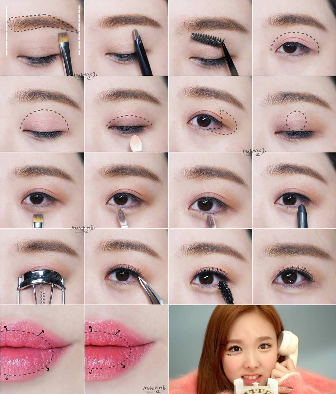 Как сделать корейский макияж в домашних условиях. 9 трендов корейского макияжа. | макияж глаз