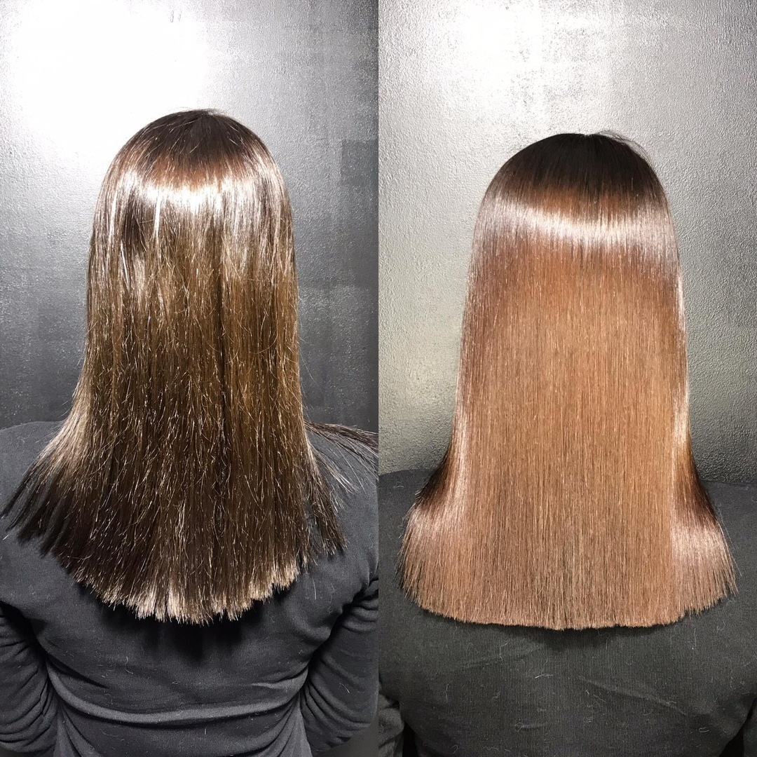 Ламинирование волос: фото до и после