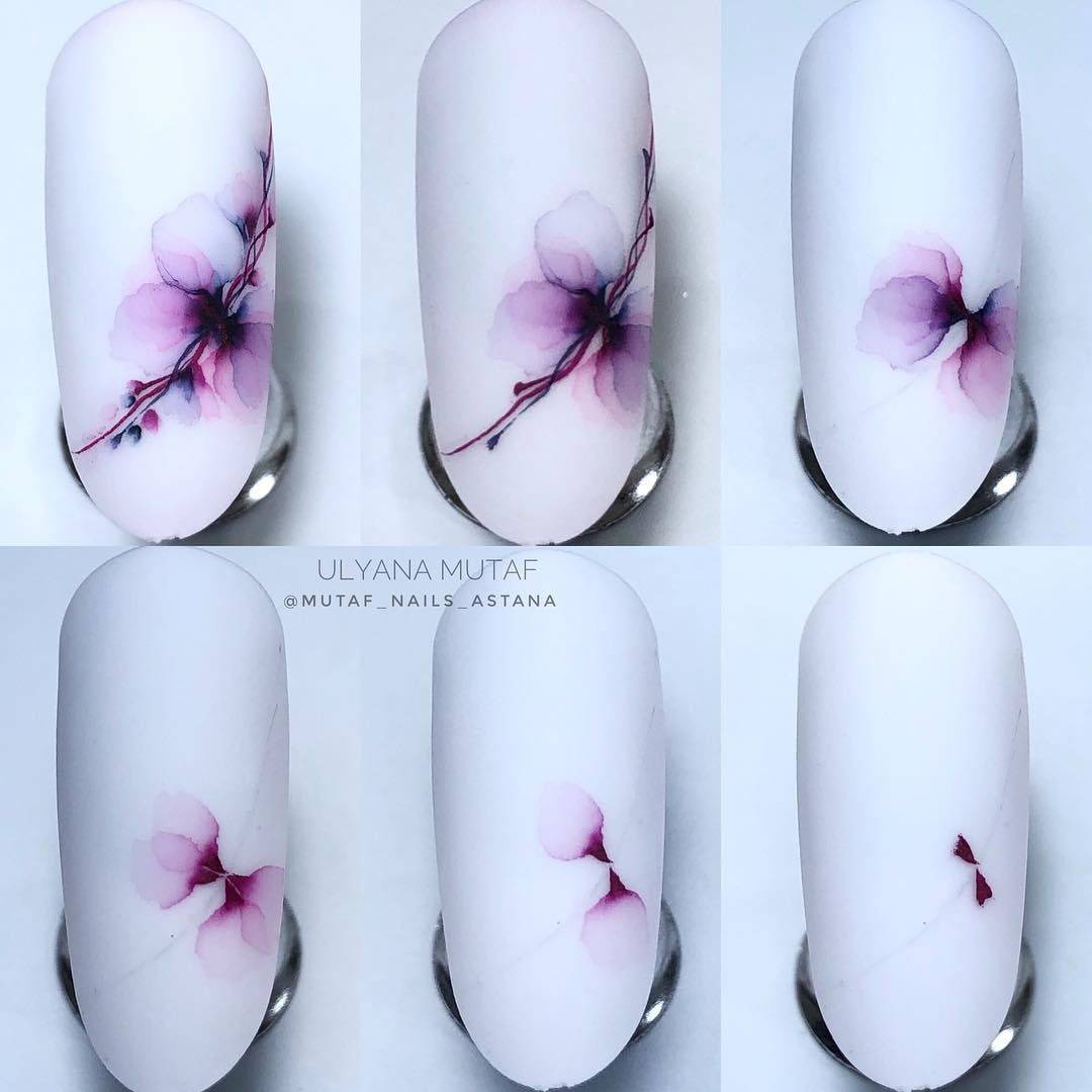 Как на ногтях нарисовать розу в домашних условиях быстро и просто