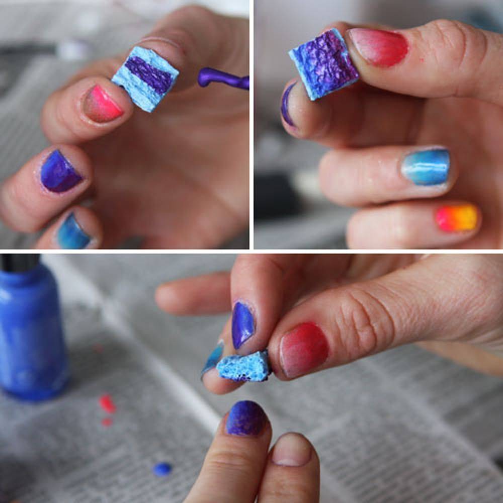 Существует простая инструкция, как накрасить ногти двумя цветами. фото и видео помогут разобраться