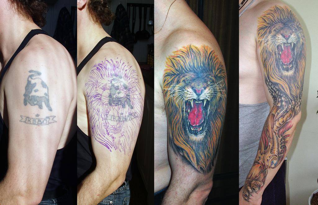 Перебитые татуировки - можно ли перебить тату, 83 фото до и после