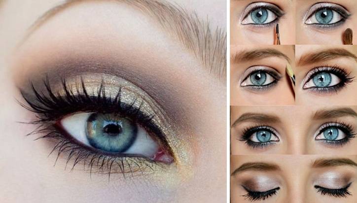 Какой сделать вечерний макияж для голубых глаз?